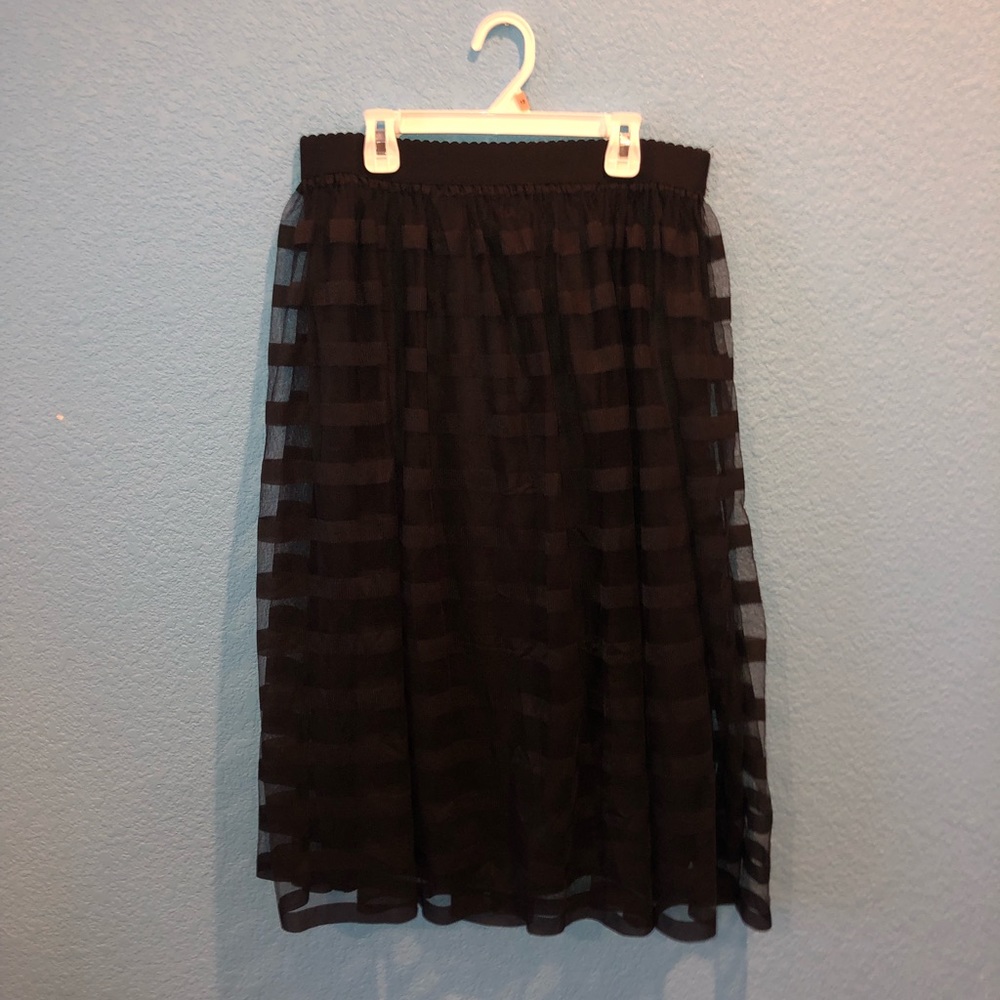 Metrowear striped tulle skirt